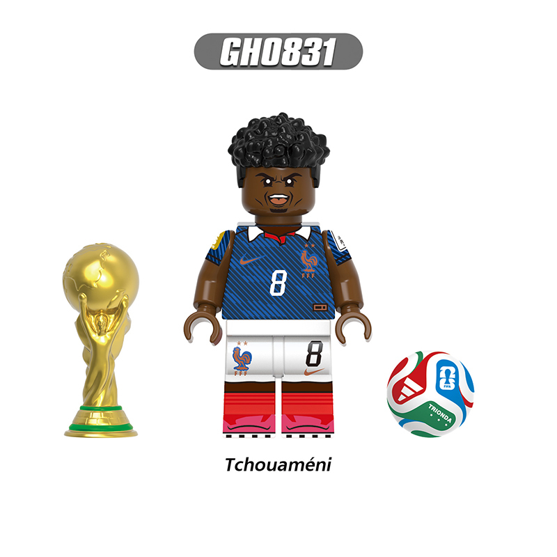 World Cup Football Player France National Team Upamecano Mbappe Minifgs Building Blocks Sports Team Bricks Toy Fans Gift G0207