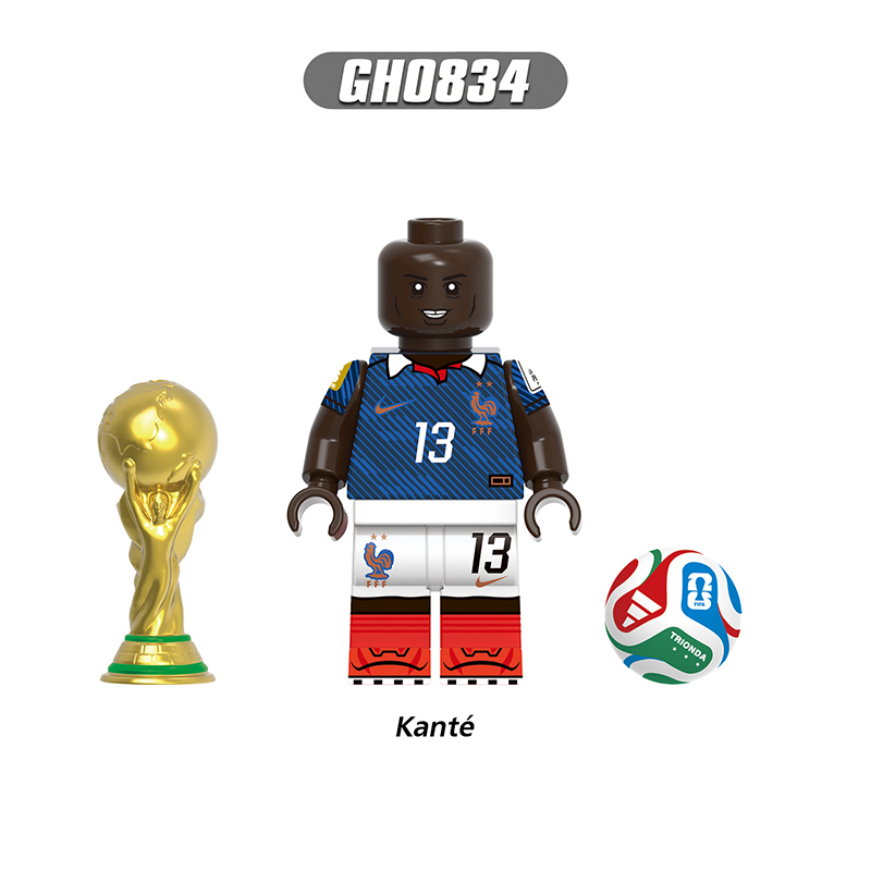 World Cup Football Player France National Team Upamecano Mbappe Minifgs Building Blocks Sports Team Bricks Toy Fans Gift G0207