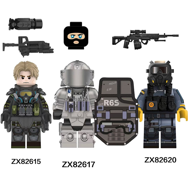 Delta Operations Cryo Specialist Minifigs Building Block Soldier Toy Tactical Liquid Nitrogen Operator Custom Military Toys Gifts ZX82615 ZX82617 ZX82620