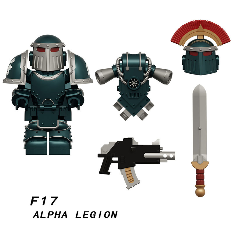 Warhammer 40K Thousand Sons Minifigs Building Block MK3 Ultramarines Alpha Legion Sons Of Horus Collectible Toy Model Compatible F16-18