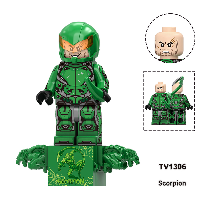 Marvel Spiderman Mister Negative Punisher Minifigs Building Block Hulk Tarantula Superhero DC Comics Toy Fans Gift TV6237