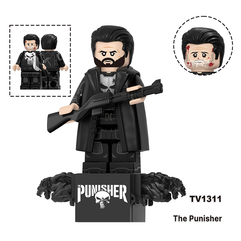 Marvel Spiderman Boomerang Punisher Minifigs Building Block Hulk Hand Superhero DC Comics Toy Fans Gift TV6238