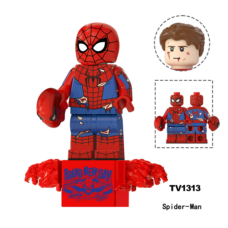Marvel Spiderman Boomerang Punisher Minifigs Building Block Hulk Hand Superhero DC Comics Toy Fans Gift TV6238