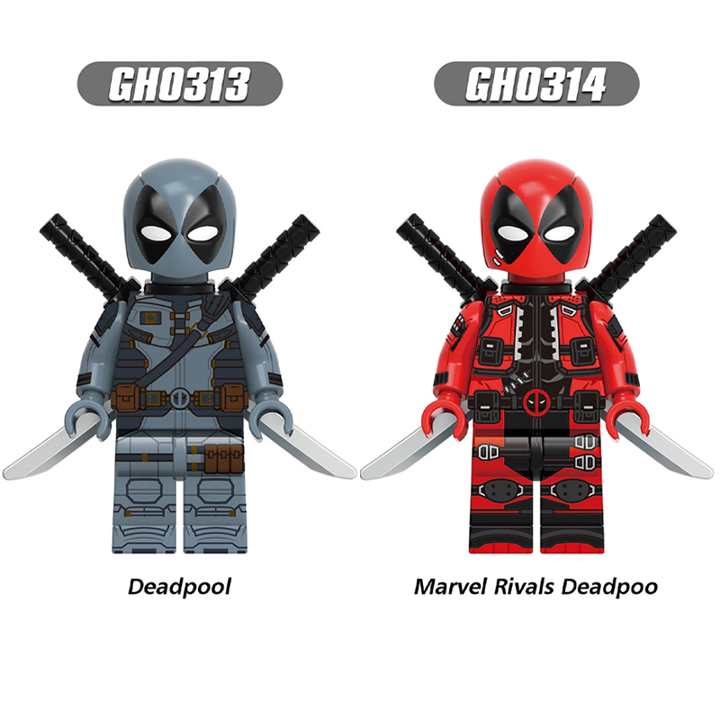 Superhero Marvel Rivals Deadpoo Minifig Assembled Deadpool Building Block Model Toys Children Gifts Compatible GH0313 GH0314