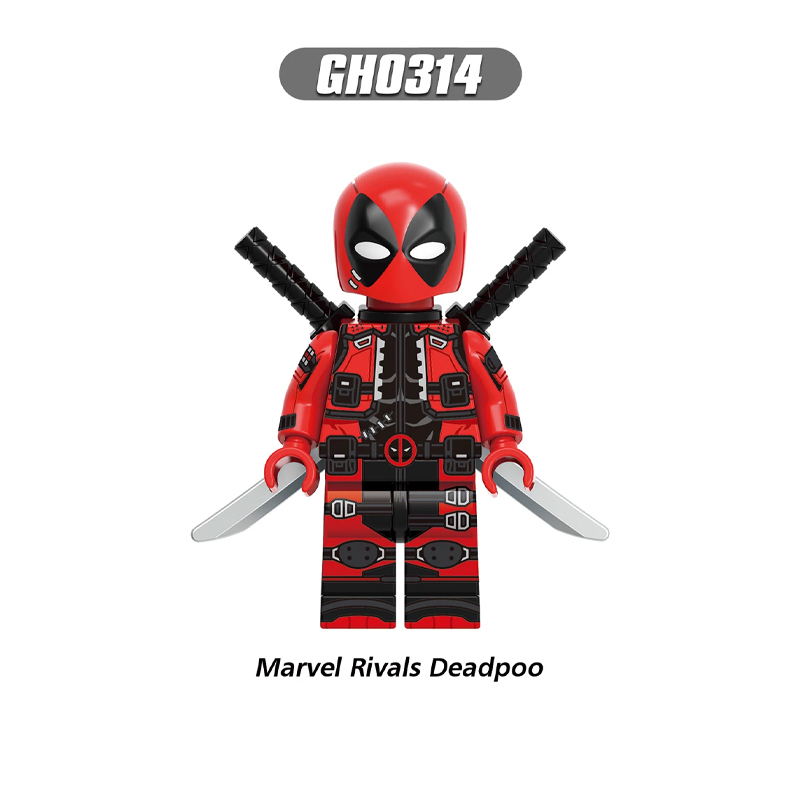 Superhero Marvel Rivals Deadpoo Minifig Assembled Deadpool Building Block Model Toys Children Gifts Compatible GH0313 GH0314