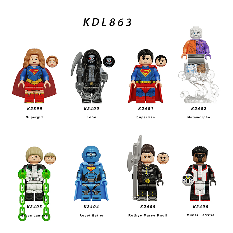 Marvel Superhero Lobo Superman Metamopho Minifigs Building Block Green Lantern Wikiwand Collectible Toy Fans Gifts KDL863