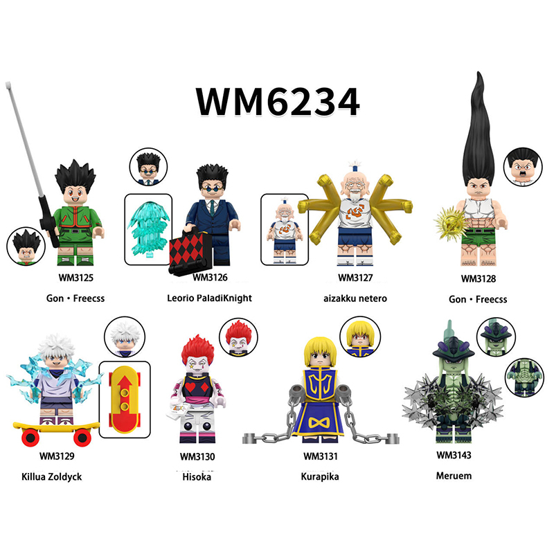 Butters Kpop Demon Hunter x Hunter Anime Minifigs Building Block Gon Freecss Aizakku Netero Character Collectible Model Toys WM6234
