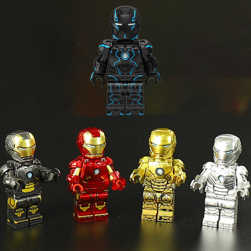 Iron Man  Magnetic Attraction  Marvel Collection Anime Avengers Movie Building Blocks Action Figures Assembly Toys Children Birthday Gifts AW03 AW04 AW08