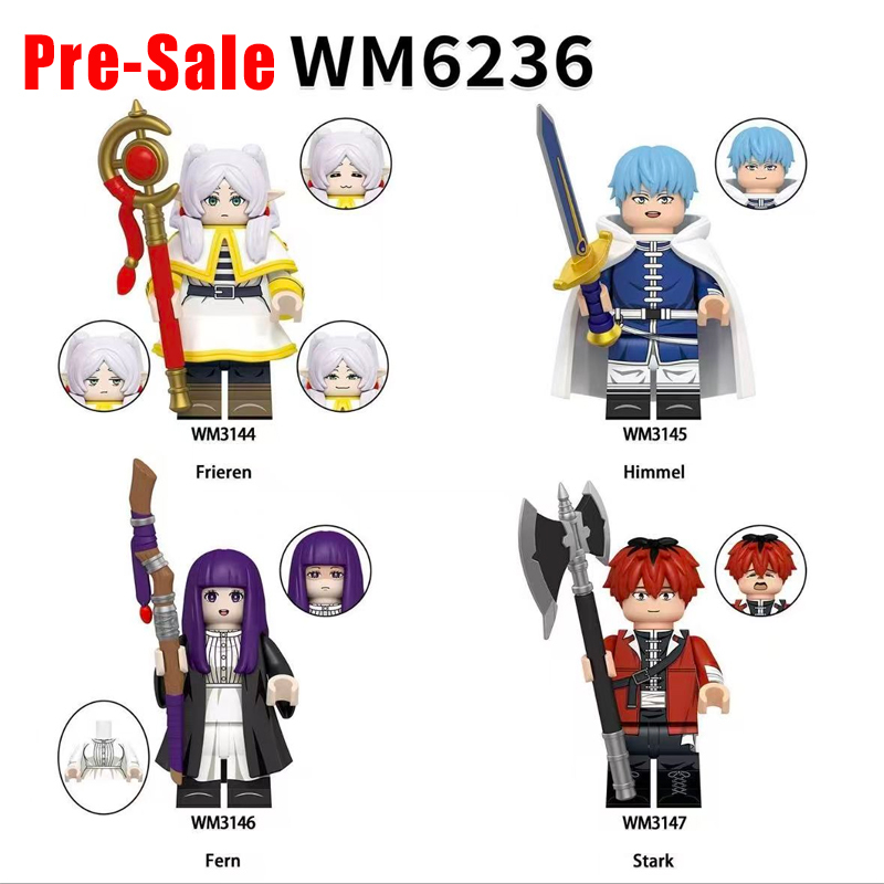 Beyond Journey’s End Mini Anime Frieren Minifigs Building Blocks Cartoon Movie Model Toys Decoration Children Gift WM6236