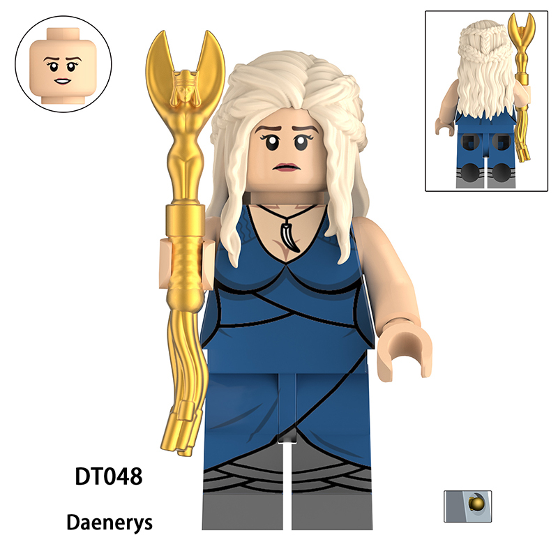 Game of Thrones Daenerys Targaryen Unsullied  Minifigs Medieval Solider Building Blocks Daenerys Grrey Worm Toys Gifts DT8909
