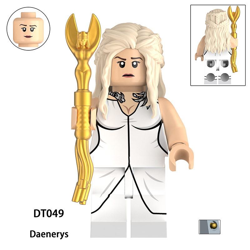Game of Thrones Daenerys Targaryen Unsullied  Minifigs Medieval Solider Building Blocks Daenerys Grrey Worm Toys Gifts DT8909