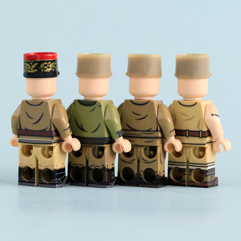WW2 Free French Leaders Minifigs French Resistance Charles de Gaulle Building Blocks Military Major Army General Historical Soliders Toy Gifts MTUV134-137
