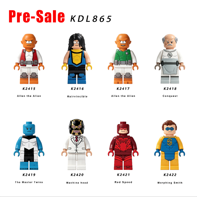 Marvel Superhero Allen the Alien Hairvincible Minifigs Building Blocks Conquest Red Speed Morphing Smith Collectible Toy Fans Gifts KDL865