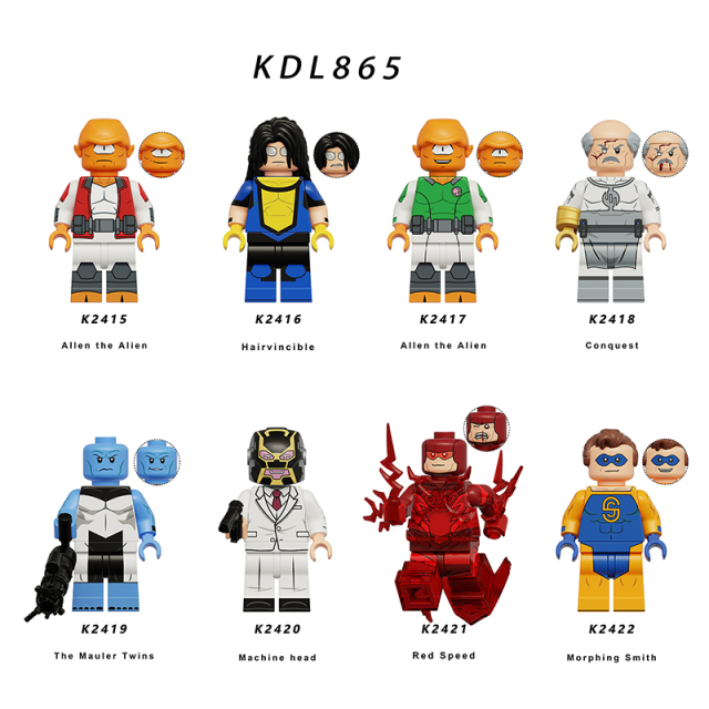 Marvel Superhero Allen the Alien Hairvincible Minifigs Building Blocks Conquest Red Speed Morphing Smith Collectible Toy Fans Gifts KDL865