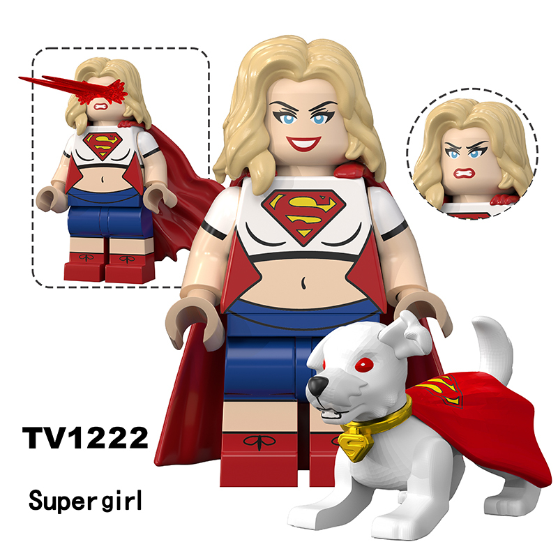 Marvel Superhero  Suoerman Supergirl Minifigs Building Block American Movie DC Comics Children Toy Fans Gift  Compatible TV6227