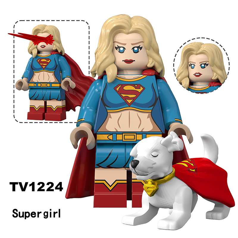 Marvel Superhero  Suoerman Supergirl Minifigs Building Block American Movie DC Comics Children Toy Fans Gift  Compatible TV6227