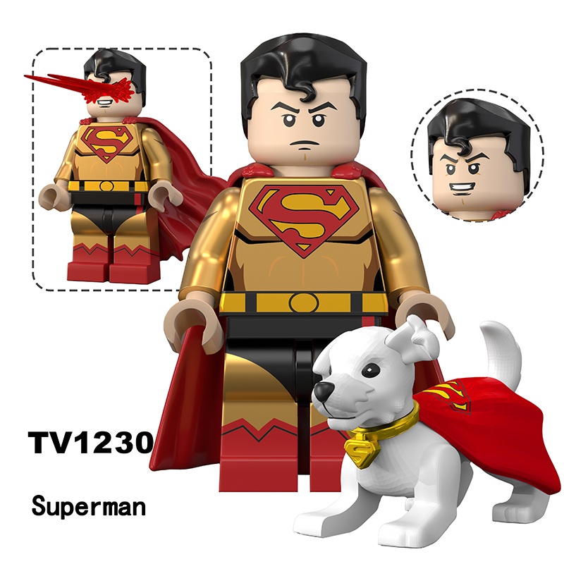 Marvel Superhero  Suoerman Supergirl Minifigs Building Block American Movie DC Comics Children Toy Fans Gift  Compatible TV6227