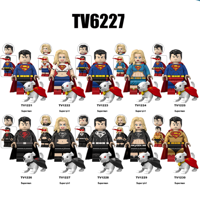 Marvel Superhero  Superman Supergirl Minifigs Building Block American Movie DC Comics Children Toy Fans Gift  Compatible TV6227