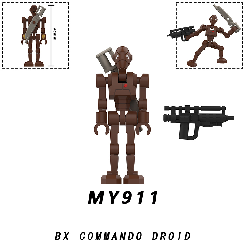 Star Wars Galaxy Battle Droid Building Block Sci-Fi Security Command Droid Robot Trooper Minifigs Collectible Toy Children Gifts MY911-915