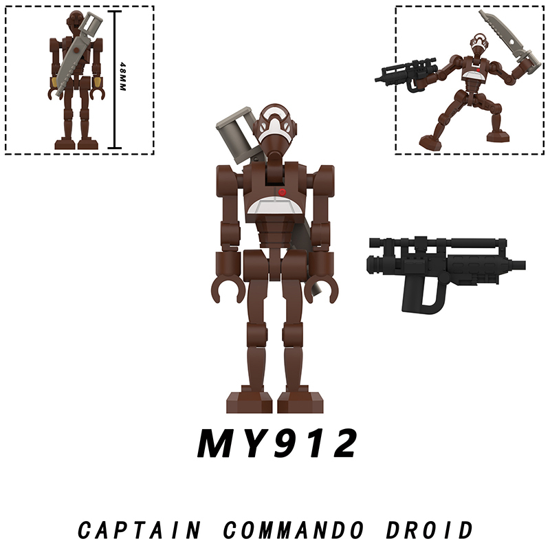 Star Wars Galaxy Battle Droid Building Block Sci-Fi Security Command Droid Robot Trooper Minifigs Collectible Toy Children Gifts MY911-915