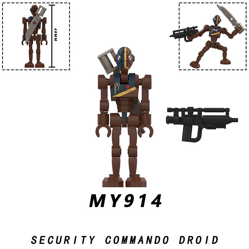 Star Wars Galaxy Battle Droid Building Block Sci-Fi Security Command Droid Robot Trooper Minifigs Collectible Toy Children Gifts MY911-915