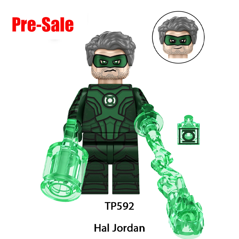 Marvel Superhero Green Lantern Hal Jordan John Stewart Building Block Minifigs DC Comics Toy Energy Weapons Gifts Compatible TP592 TP593