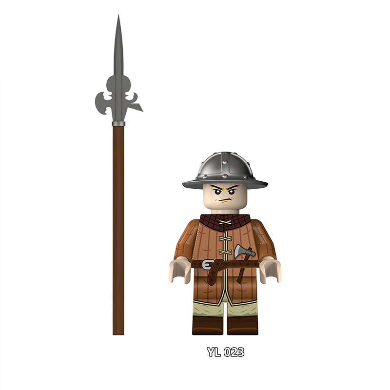 Medieval Padded Armor Soldiers Minifigs Building Block Gambeson Knights  Helmets Swords Polearms MOC Historical Warrior Toys Gifts YL021-026