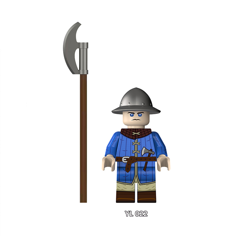 Medieval Padded Armor Soldiers Minifigs Building Block Gambeson Knights  Helmets Swords Polearms MOC Historical Warrior Toys Gifts YL021-026