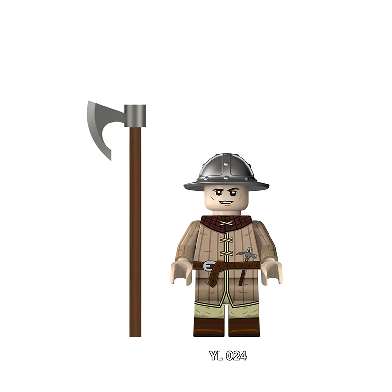 Medieval Padded Armor Soldiers Minifigs Building Block Gambeson Knights  Helmets Swords Polearms MOC Historical Warrior Toys Gifts YL021-026