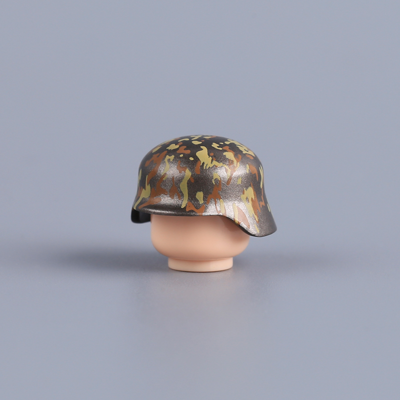 WW2 German MP40 Soldier Helmet Building Block Accessory Military Headgear Historical Minifigs Custom MOC Toy PJZ172