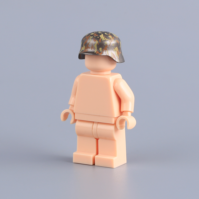 WW2 German MP40 Soldier Helmet Building Block Accessory Military Headgear Historical Minifigs Custom MOC Toy PJZ172