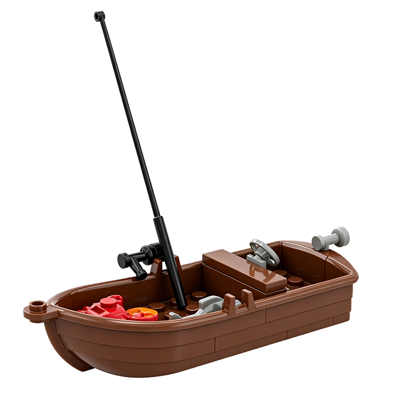 Game How to Fish Fishing Minifigs Building Block Model Fishing Scene Assembly Set Game Character Accessory MOC Toys Gifts Comoatible 996