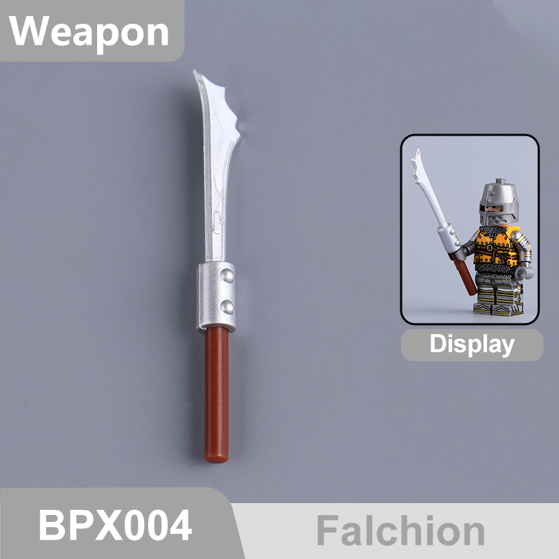 Medieval Weapons Building Block Accessories Historical Knight Minifigs Sword Axe Halberd Spear Polearm Armor Custom Toys Gifts Compatible BPX001-016