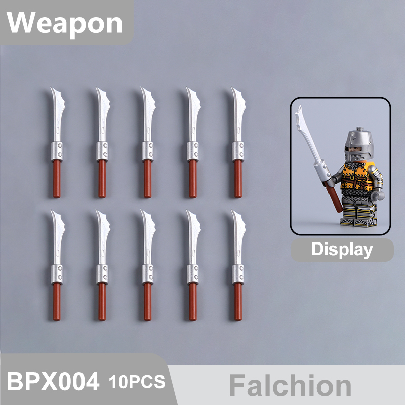 Medieval Weapons Building Block Accessories Historical Knight Minifigs Sword Axe Halberd Spear Polearm Armor Custom Toys Gifts Compatible BPX001-016