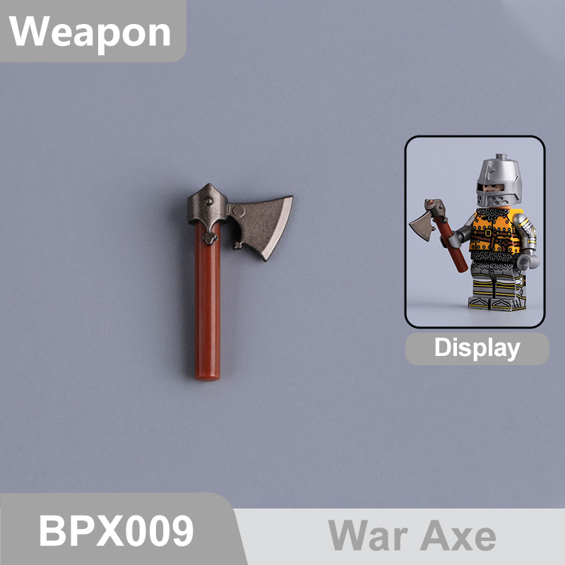 Medieval Weapons Building Block Accessories Historical Knight Minifigs Sword Axe Halberd Spear Polearm Armor Custom Toys Gifts Compatible BPX001-016