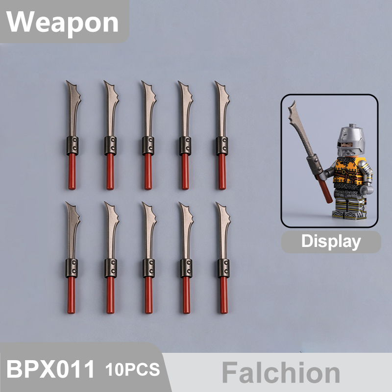 Medieval Weapons Building Block Accessories Historical Knight Minifigs Sword Axe Halberd Spear Polearm Armor Custom Toys Gifts Compatible BPX001-016