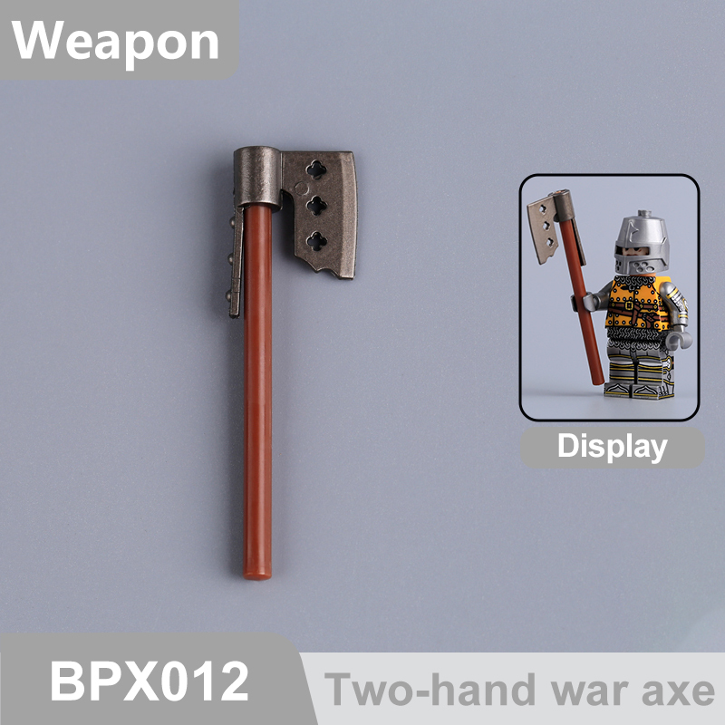 Medieval Weapons Building Block Accessories Historical Knight Minifigs Sword Axe Halberd Spear Polearm Armor Custom Toys Gifts Compatible BPX001-016