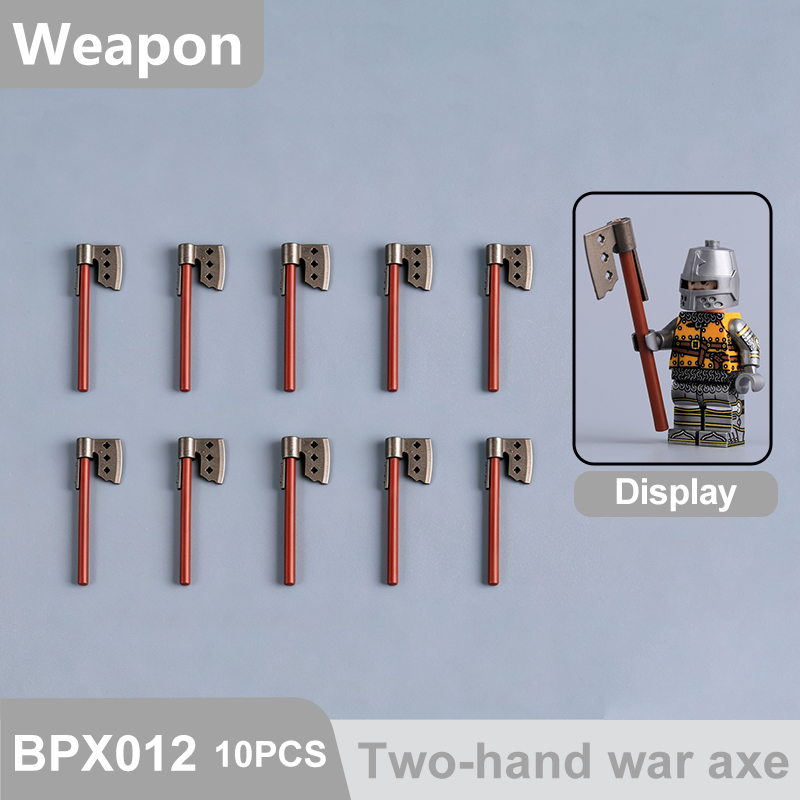 Medieval Weapons Building Block Accessories Historical Knight Minifigs Sword Axe Halberd Spear Polearm Armor Custom Toys Gifts Compatible BPX001-016