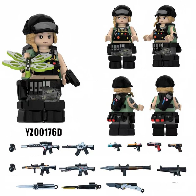 Delta Ops Special Forces Luke Everly Echo Military Minifigs Building Blocks Soldier Team Weapons Gear Model Toy Gift Kids YZ00169-171 YZ00176