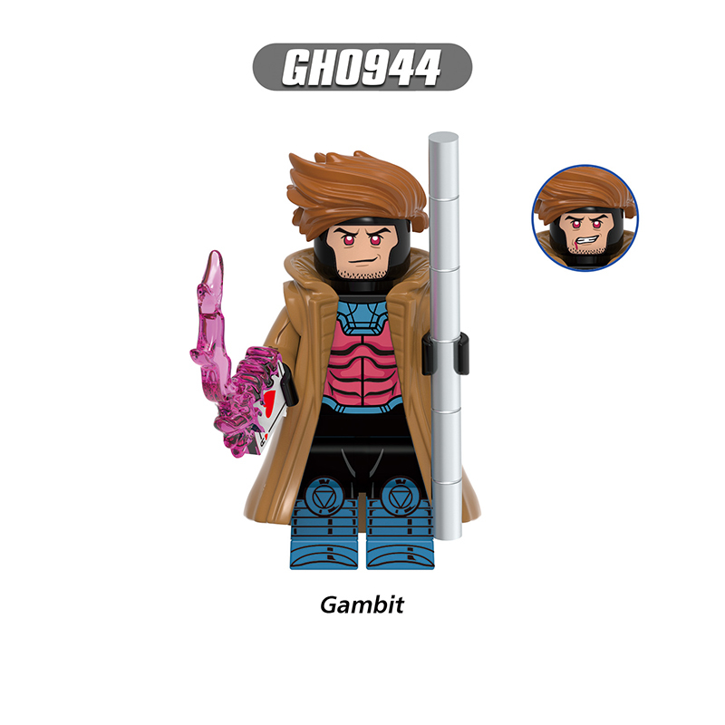 Marvel Superhero Rogue Cyclops Magneto Minifigs Building Block DC Comics Gambit Wolvertine Storm Collectible Toy Fans Gifts G0221