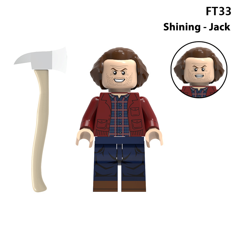Halloween Zombies Minifigures Bricks Hellraise Pennywise Weapon