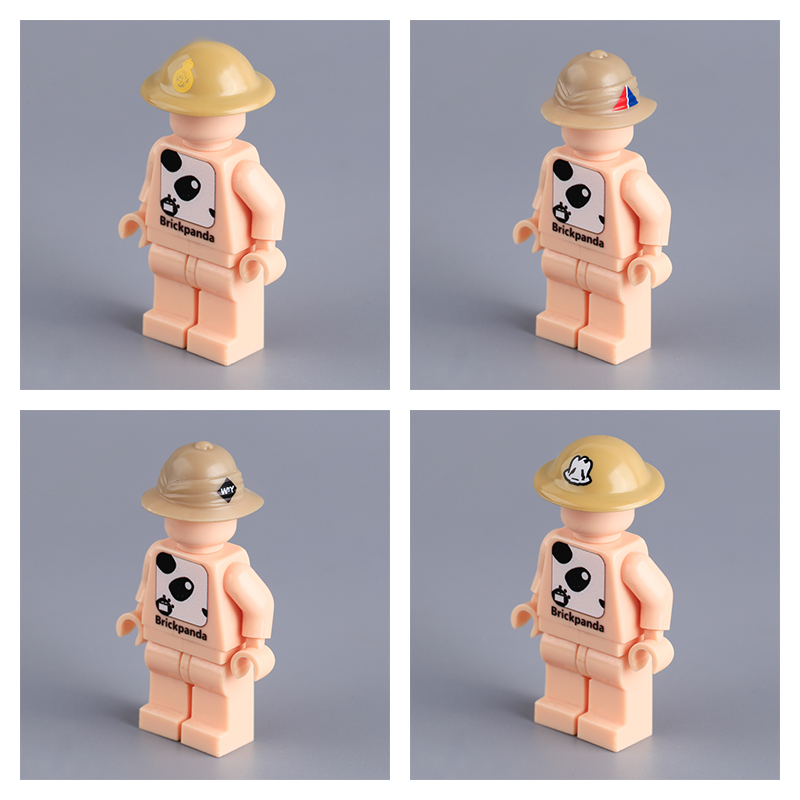 WW1British Cavalry Solider Minifigs Helmet Accessories Military Bricks