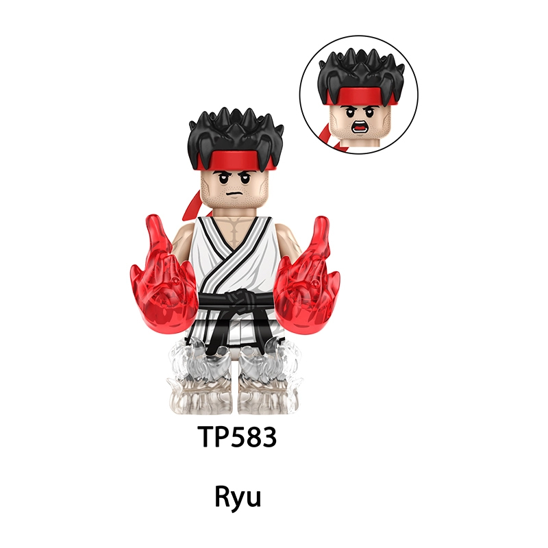 Street Fighter Building Block Ryu Chun-Li Ken Zangief Minifigs M Bison Guile Classic Fighting Game Characters Toys Fans Gifts TP1071