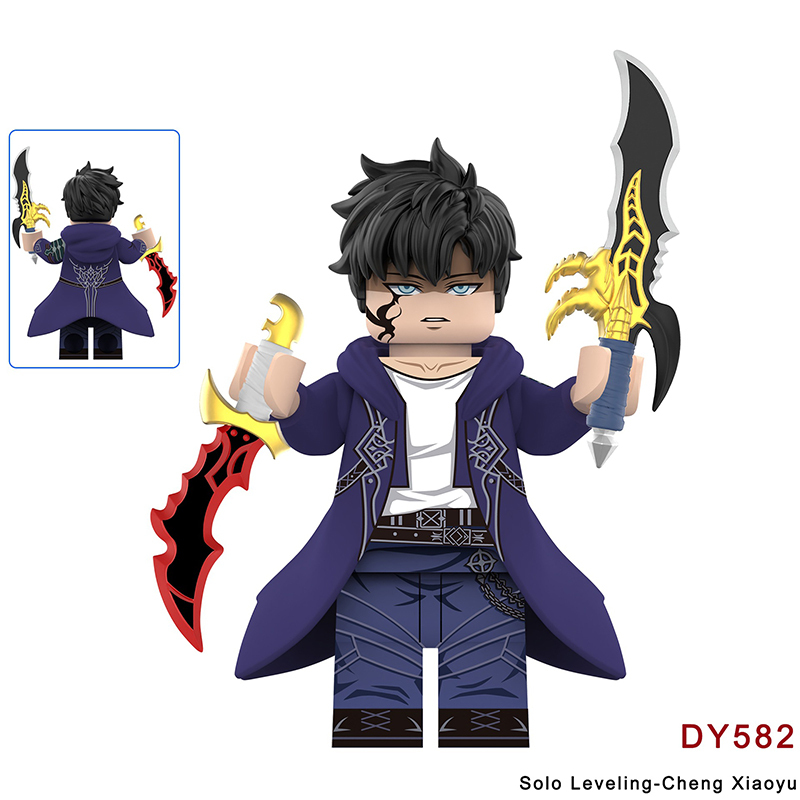 Game Anime Solo Leveling Statue of God Minifigs Shadow Solider Xiaoyu Building Block Anime Collectible Model Gift Fans Toys Compatible DY577-583