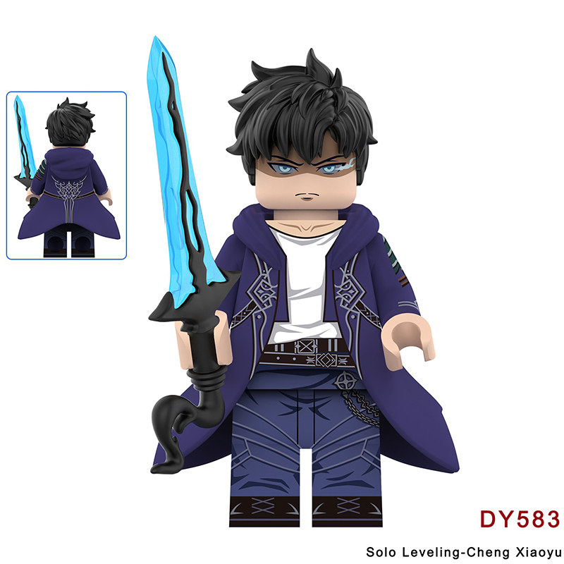 Game Anime Solo Leveling Statue of God Minifigs Shadow Solider Xiaoyu Building Block Anime Collectible Model Gift Fans Toys Compatible DY577-583