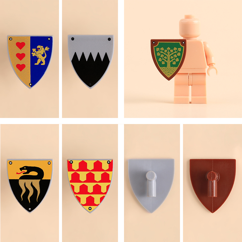 Medieval Knight Shield Building Blocks Minifigs Accessories Custom Heraldic Castle Warrior Armor Pack Ccis4lore Collection Toys Gifts PJ076-80
