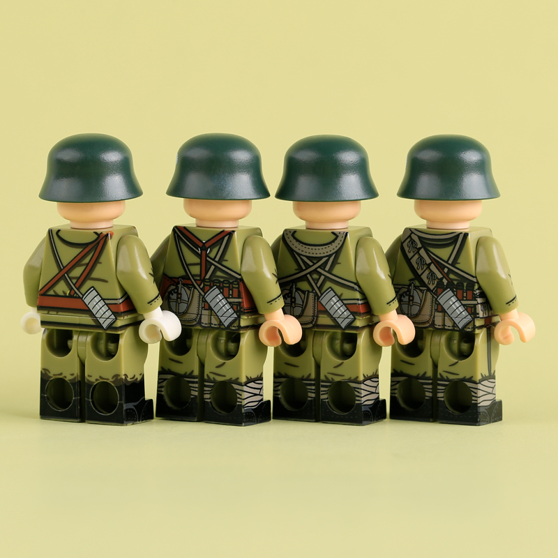 WW2 Chinese Nationalist Solider Minifigs Platoon Leader Building Block Rifleman Republic of China Army Military Collectible Toy Gifts MTZ063-066