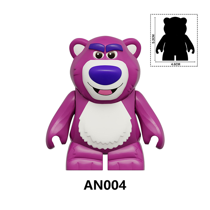 Disney Cartoon Toy Story Minifigs Lotso Huggin' Bear Building Blocks Bear Horse Dog Octopus Robot Compatible Brick Toys Children Gifts AN004-008