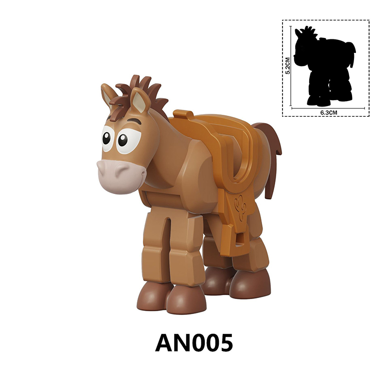 Disney Cartoon Toy Story Minifigs Lotso Huggin' Bear Building Blocks Bear Horse Dog Octopus Robot Compatible Brick Toys Children Gifts AN004-008