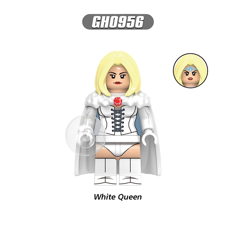 Marvel Superhero White Queen Gambit Minifigs Building Block DC Comics Wolfsbane Polaris Multiple Man Compatible Toy Fans Gifts G0223